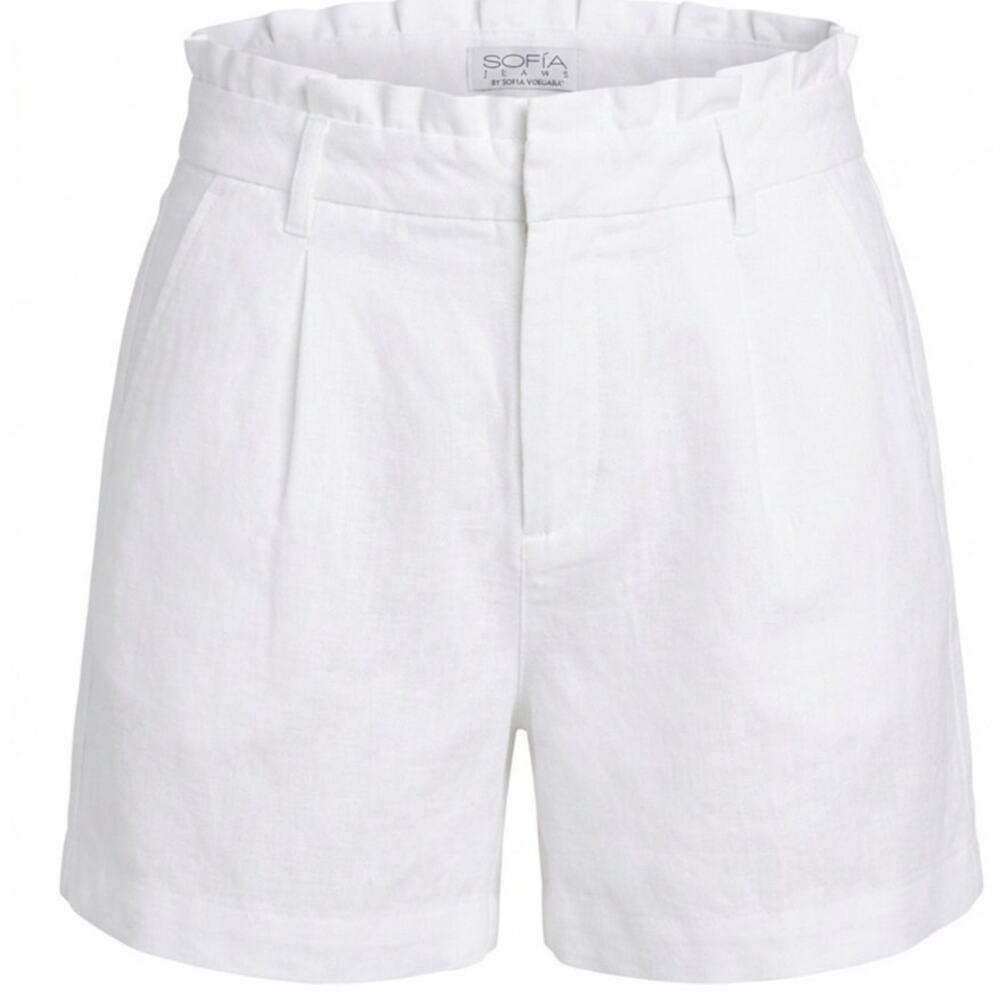 Sofia Jeans by Sofia Vergara Women's Size 12 White Linen Shorts